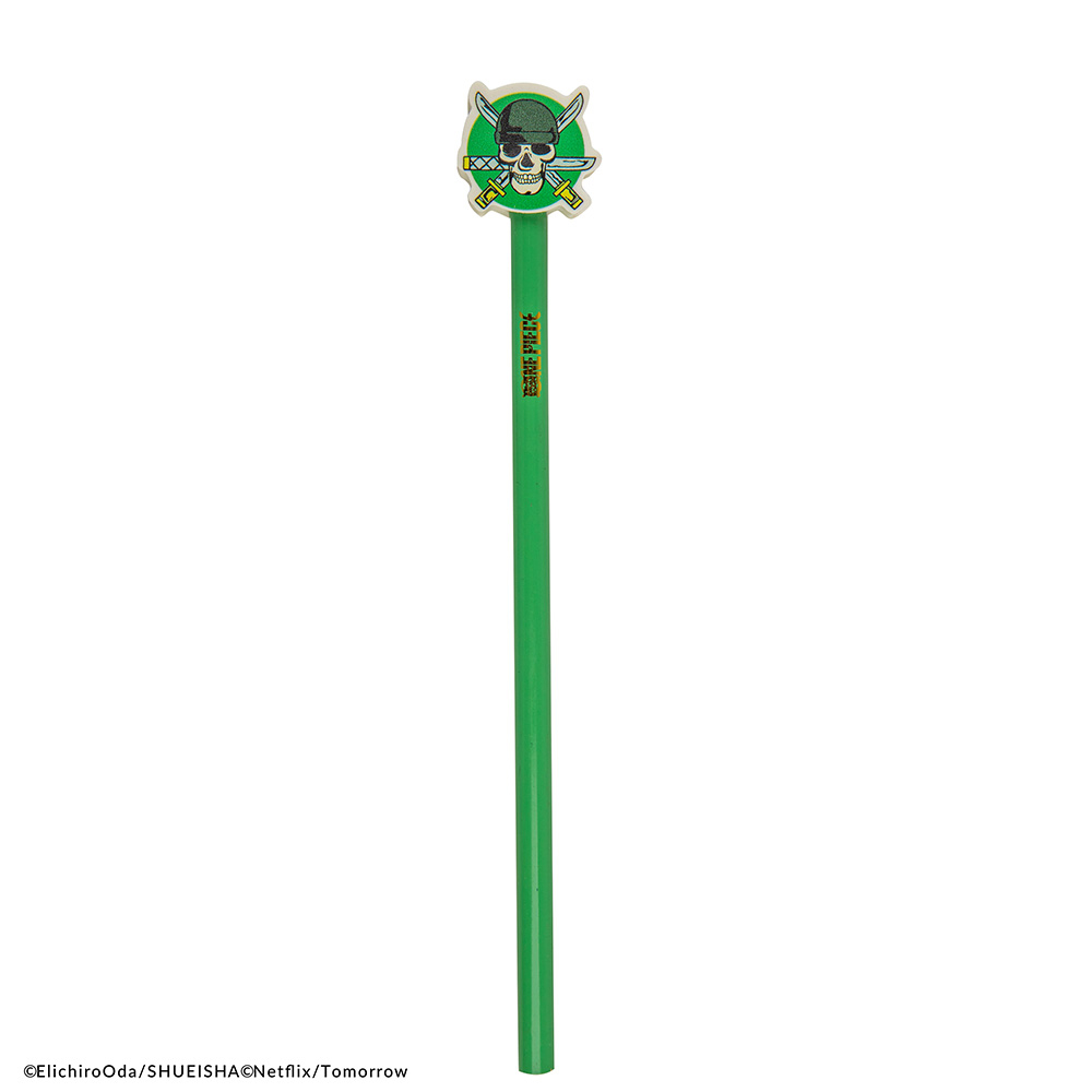 Display 20 Pencils with eraser ONE PIECE (5 pieces of 3 designs) - (Anime Collection)