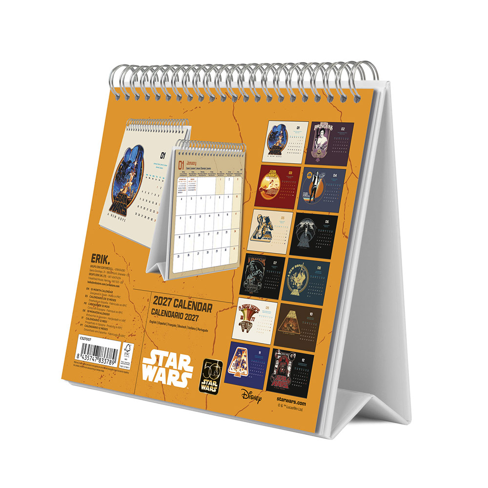 Deluxe Desk Calendar 2027 STAR WARS