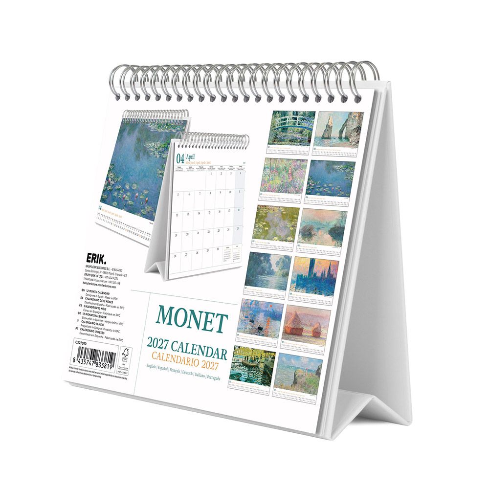 Deluxe Desk Calendar 2027 MONET