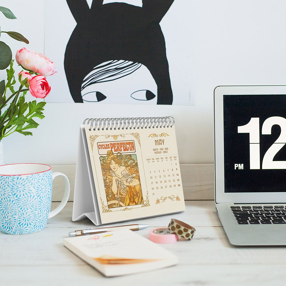 Deluxe Desk Calendar 2027 ART NOUVEAU