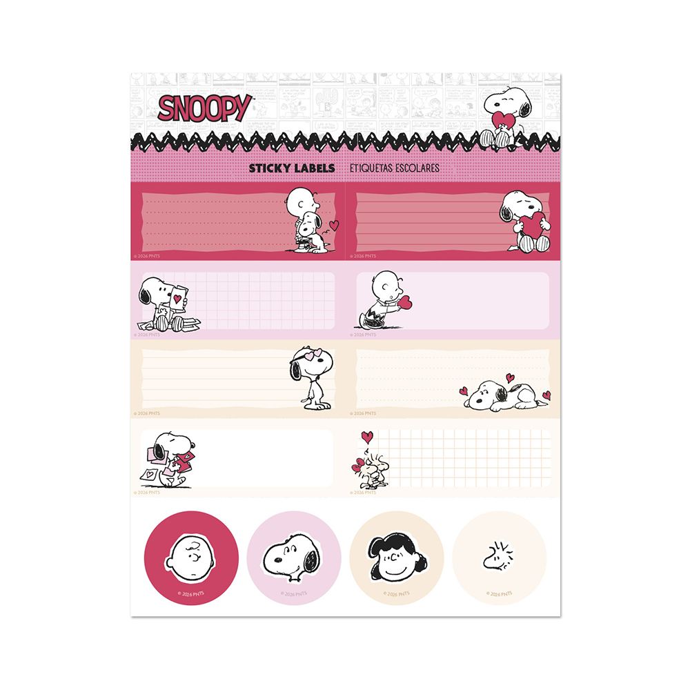 Αυτοκόλλητες Ετικέτες 9X2 SNOOPY