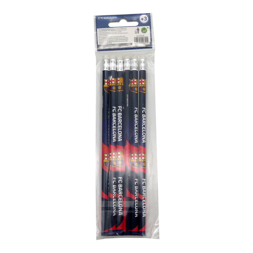 6 Pencils Set FC BARCELONA
