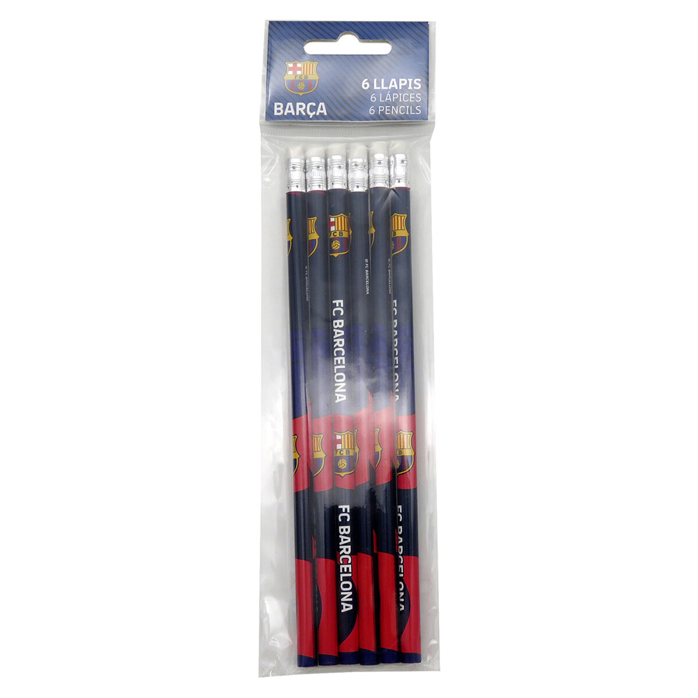 6 Pencils Set FC BARCELONA