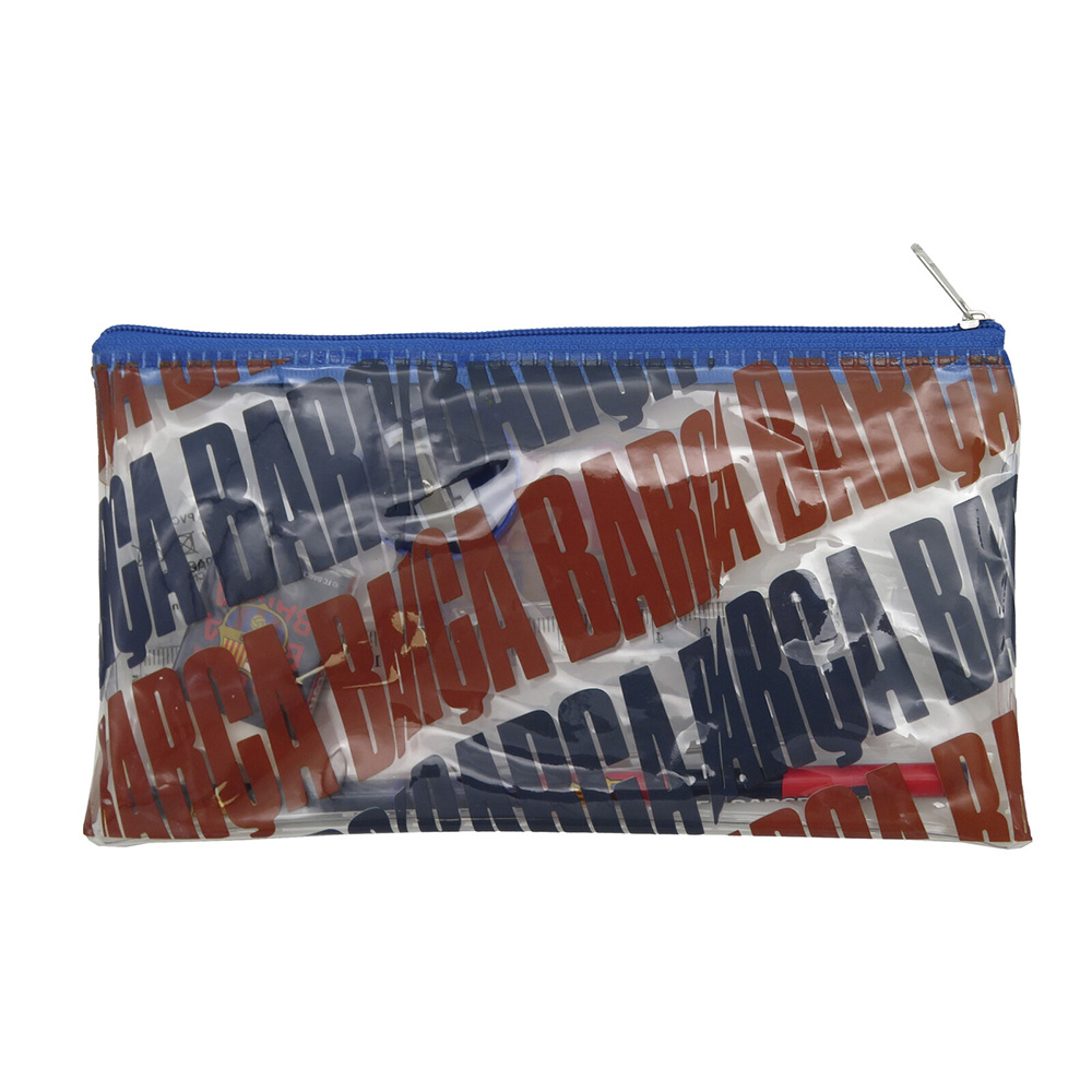 Plastic Pencil Case w/Stationeries FC BARCELONA