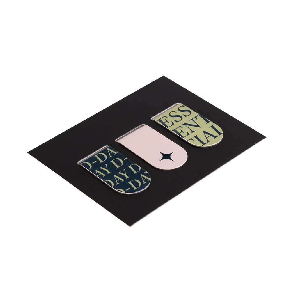 Set of 3 Magnetic Bookmarks KOKONOTE BASIC STUDIO Pistachio Pesto