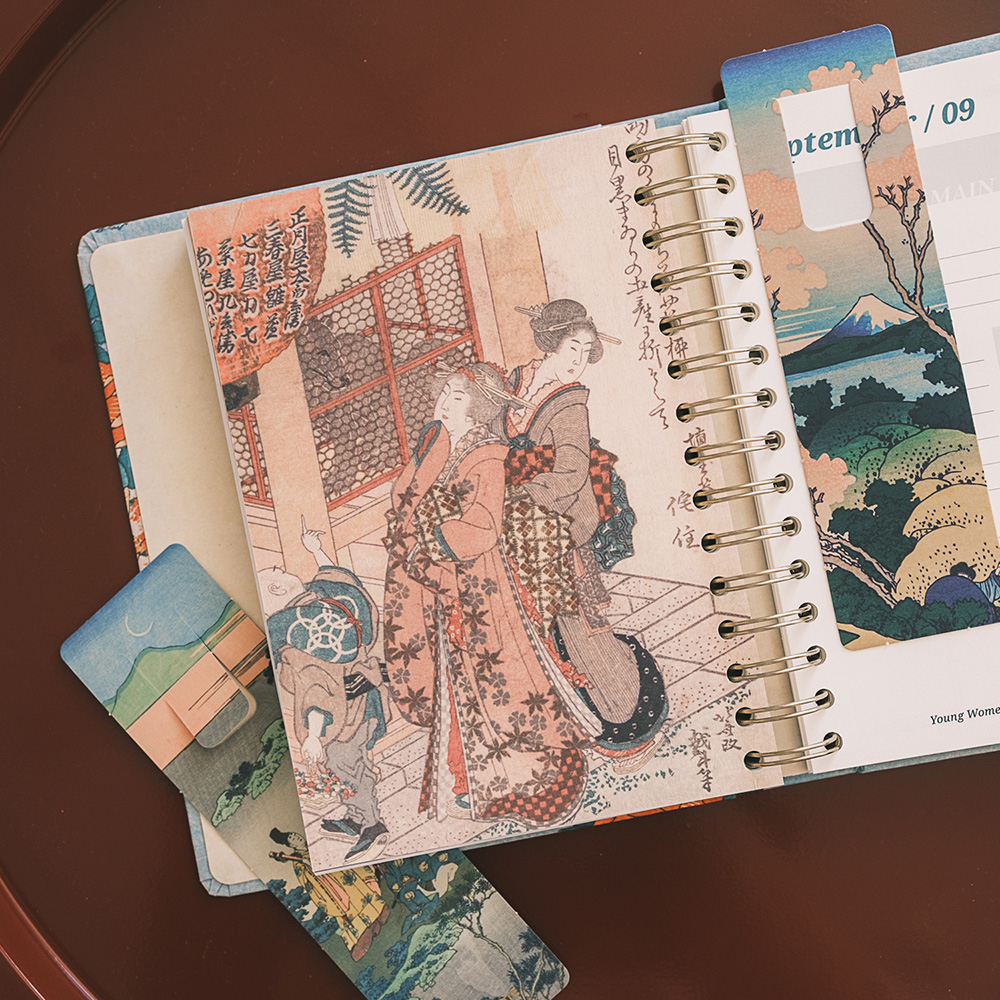 Premium Weekly Diary 2026/2027 17 Months 16.5x20cm IDOLE HOKUSAI by Kokonote