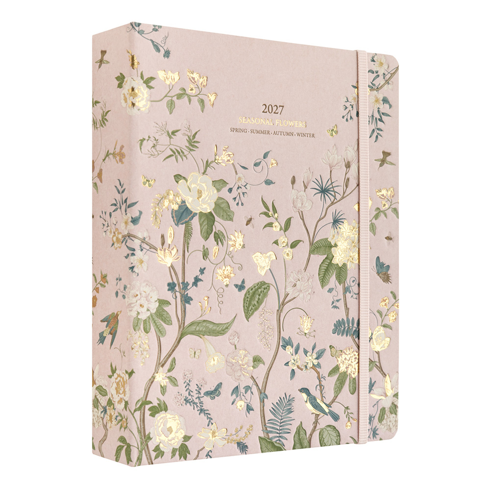 Premium Weekly Diary 2026/2027 17 Months 16.5x20cm IDOLE SEASONAL FLOWERS by Kokonote