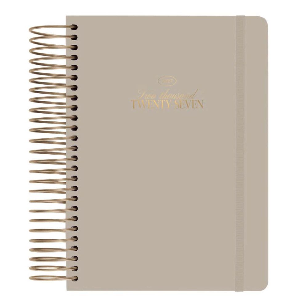 Premium Daily Agenda 2027 Wire-o 12 Months 17,5Χ21,5cm MUSE MISTY GRAY by Kokonote