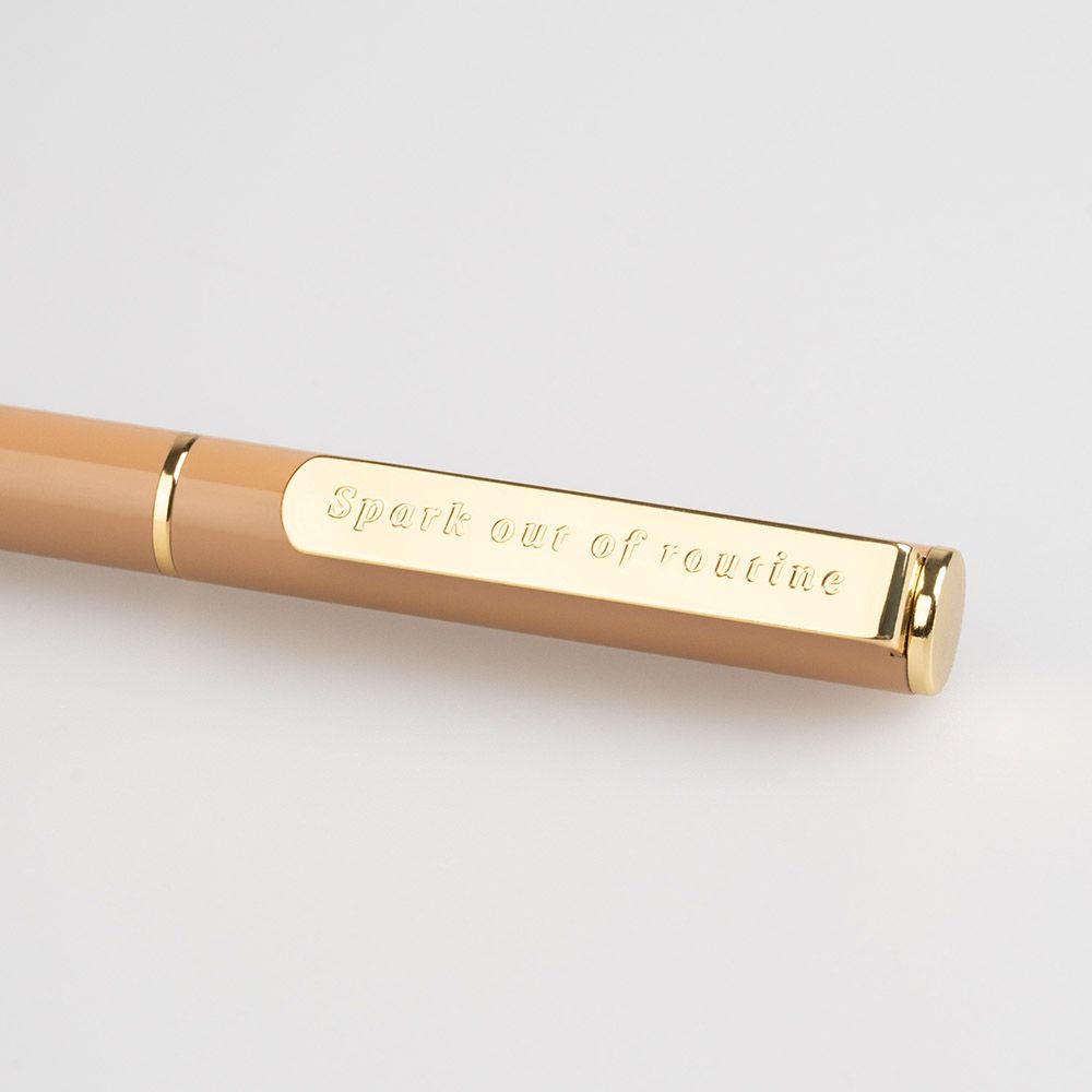 Ballpoint Pen 0,70mm KOKONOTE BASIC STUDIO Almond Latte with Gold Plated Finish