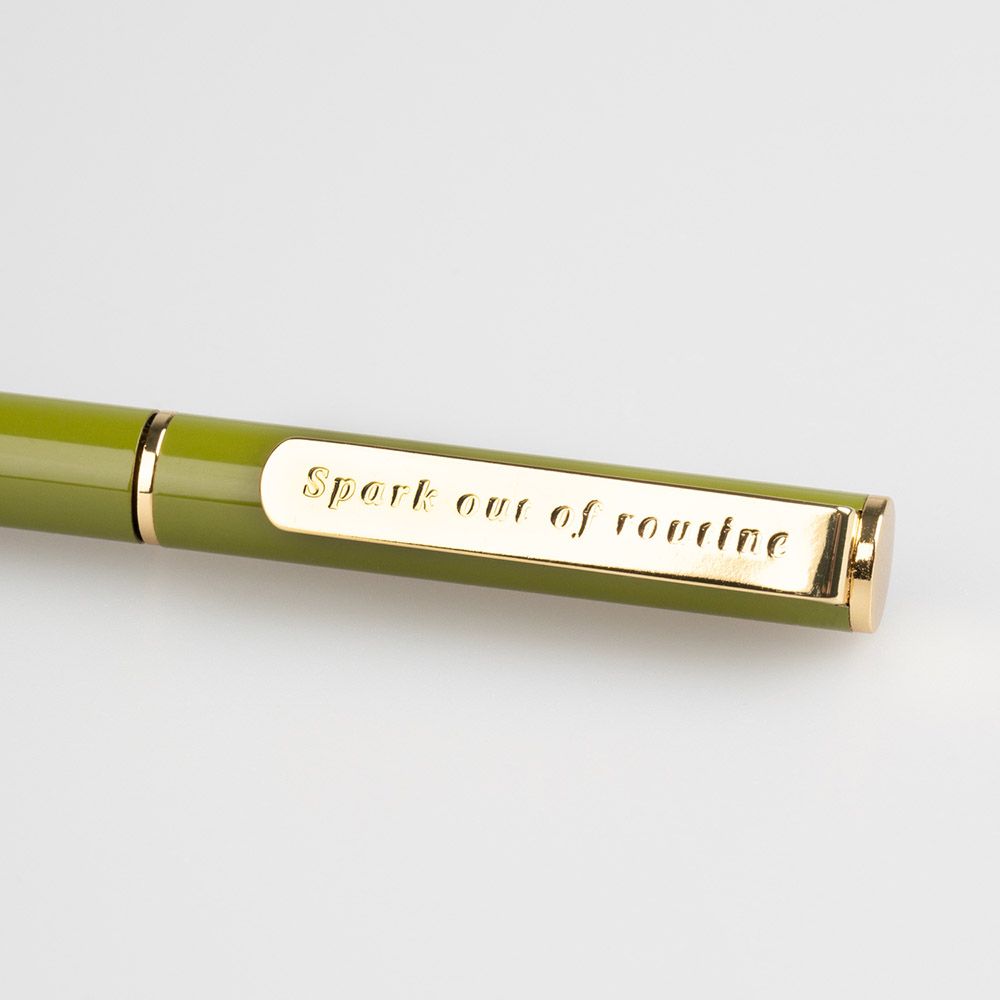 Ballpoint Pen 0,70mm KOKONOTE BASIC STUDIO Pistachio Pesto with Gold Plated Finish
