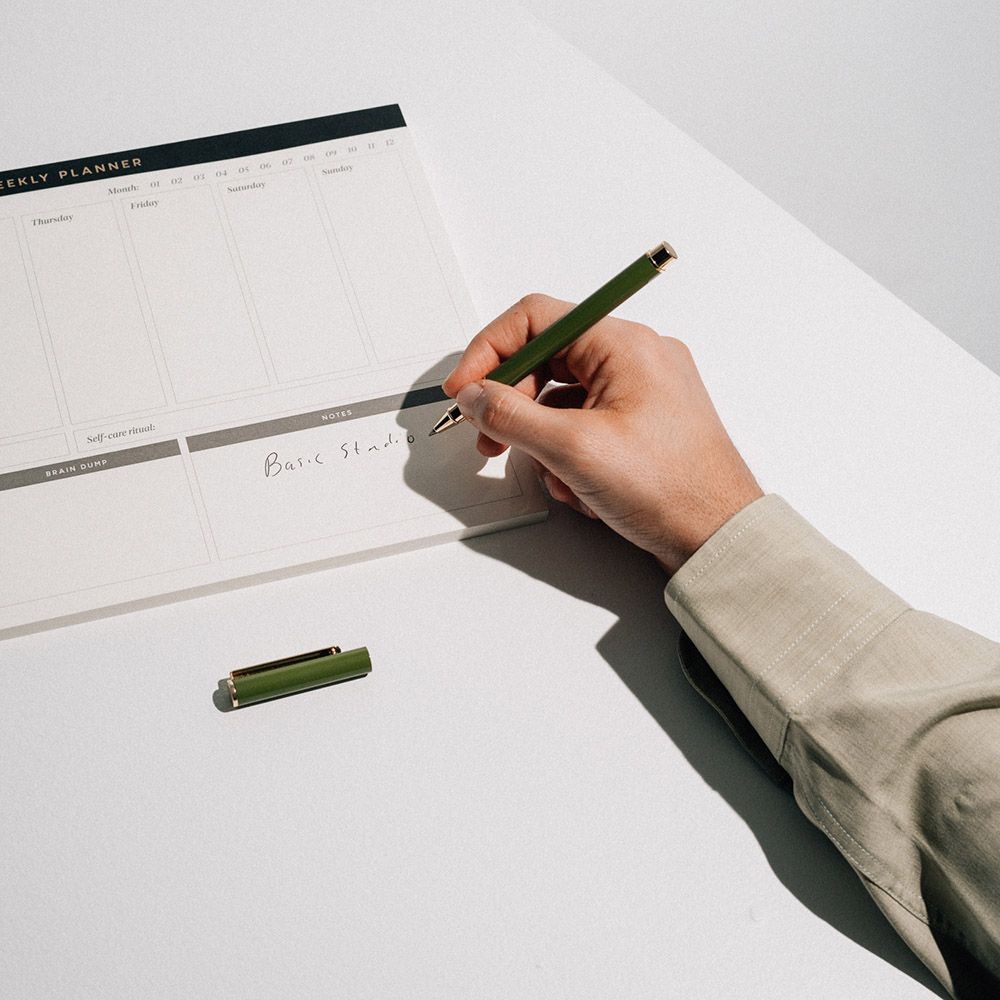 Ballpoint Pen 0,70mm KOKONOTE BASIC STUDIO Pistachio Pesto with Gold Plated Finish