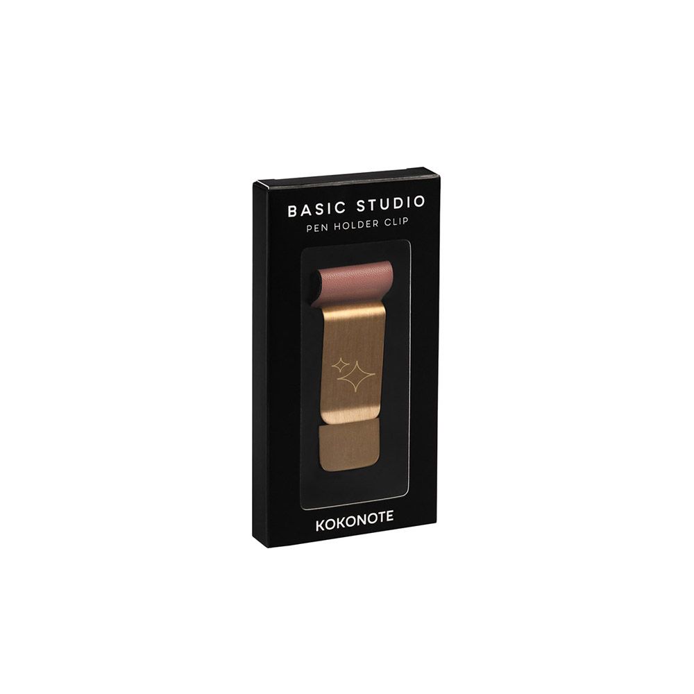 Gold Plated Metal Clip with Pen Holder KOKONOTE BASIC STUDIO Rose Nude