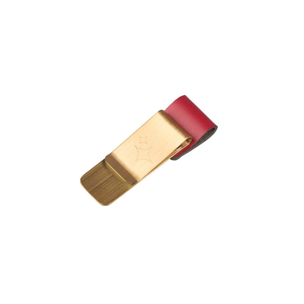 Gold Plated Metal Clip with Pen Holder KOKONOTE BASIC STUDIO Cherry Lacquer
