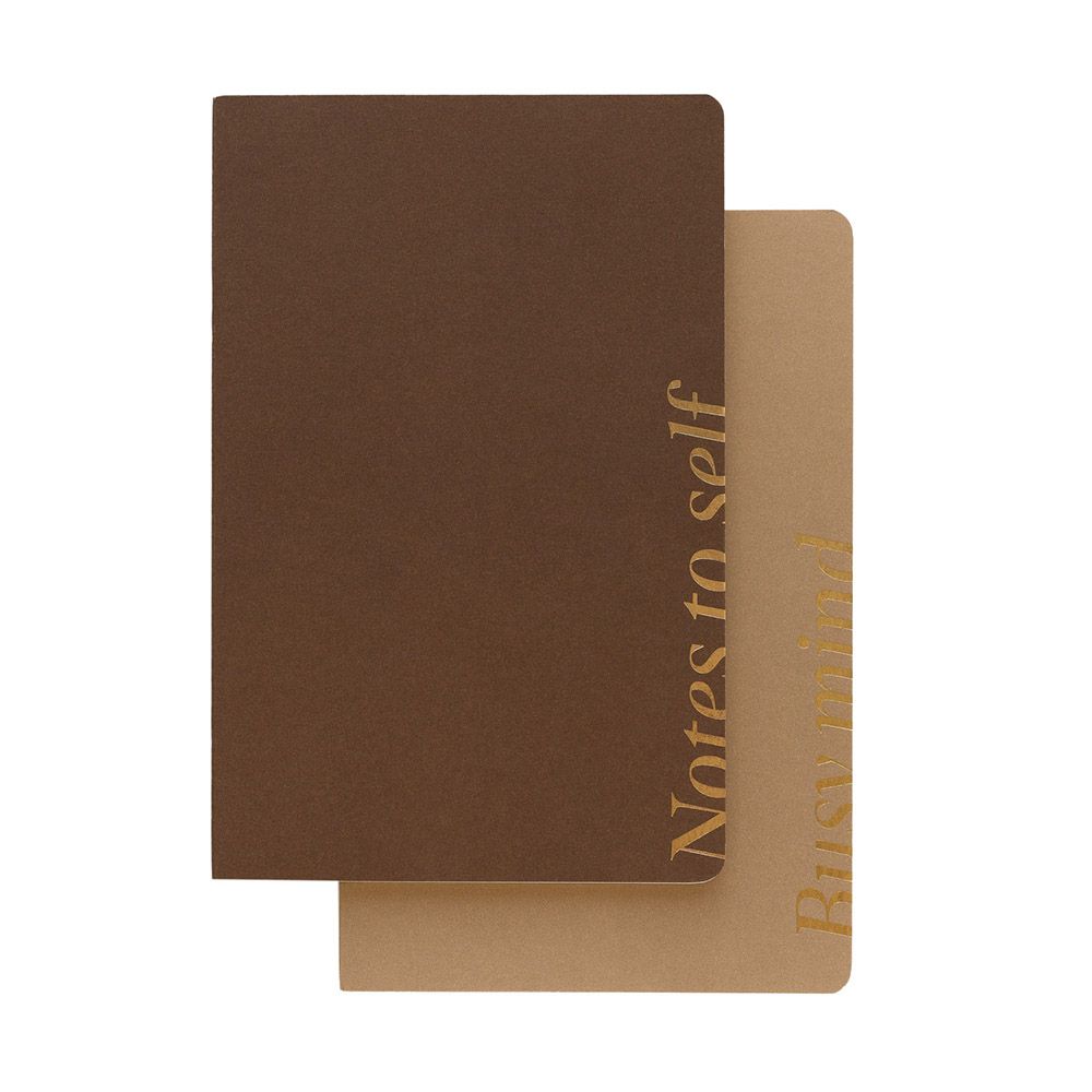 Pack of 2 Notebooks Α5 KOKONOTE BASIC STUDIO Almond Mocha