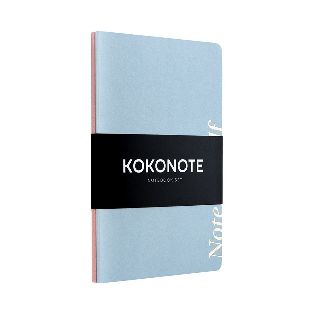 Σετ 2 Τετραδίων Α5 KOKONOTE BASIC STUDIO Nude Sky