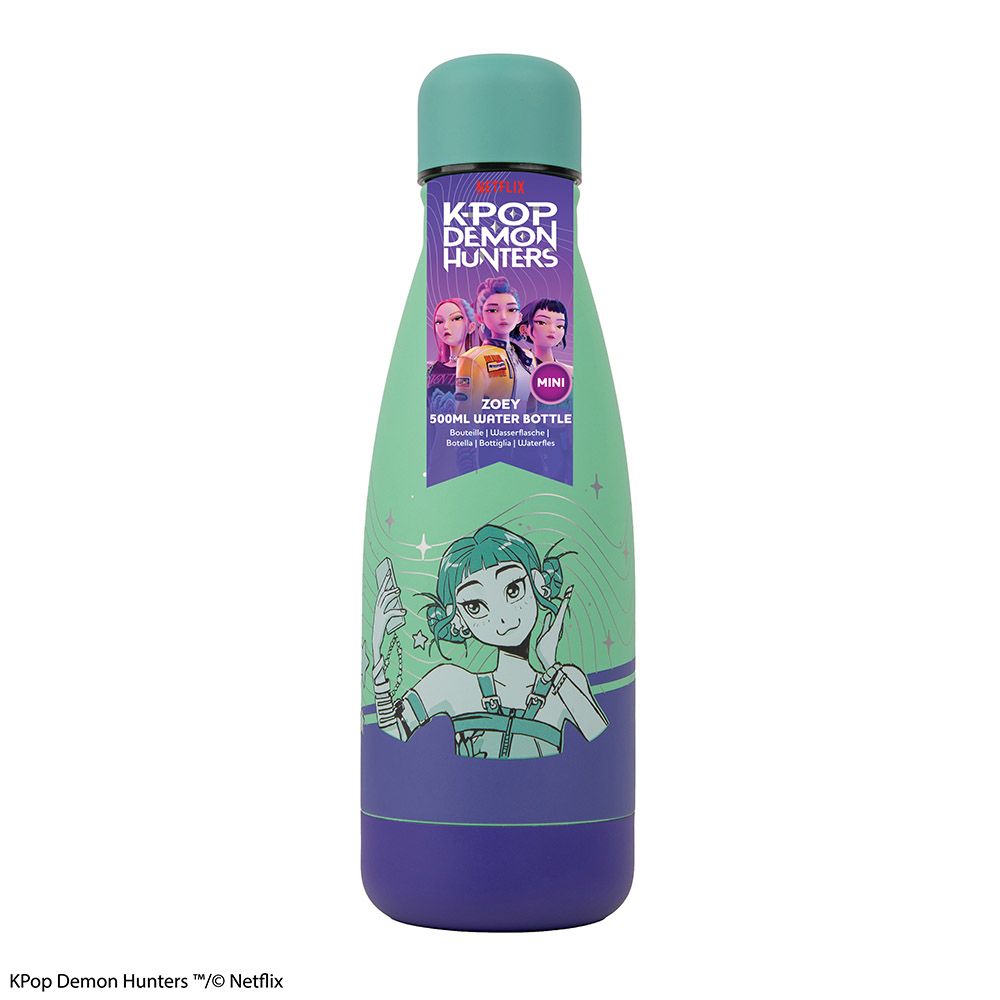 Metallic Mini Water Bottle 500ml K-POP DEMON HUNTERS Zoey