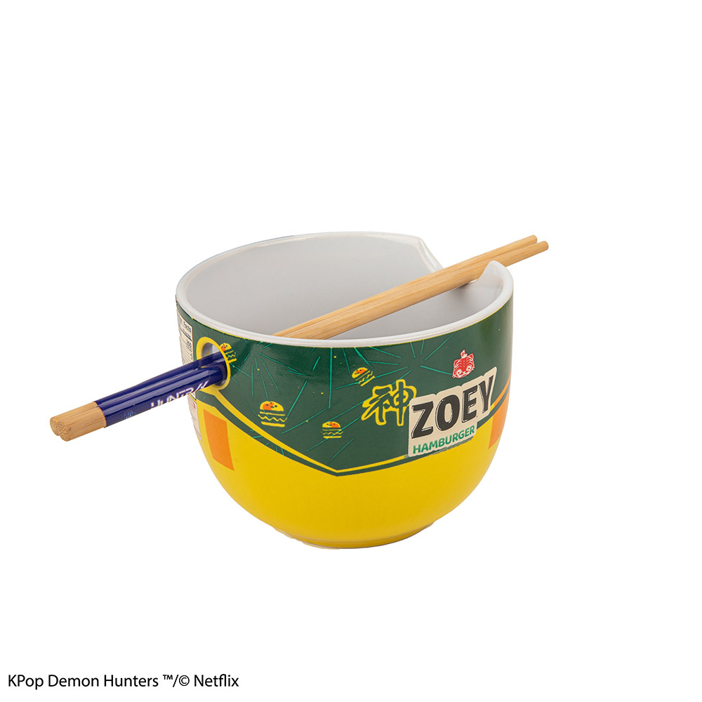 Ramen Bowl with Chopsticks K-POP DEMON HUNTERS Zoey Hamburger