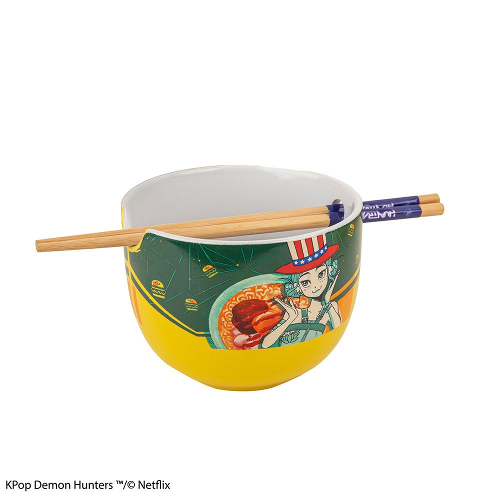 Ramen Bowl with Chopsticks K-POP DEMON HUNTERS Zoey Hamburger