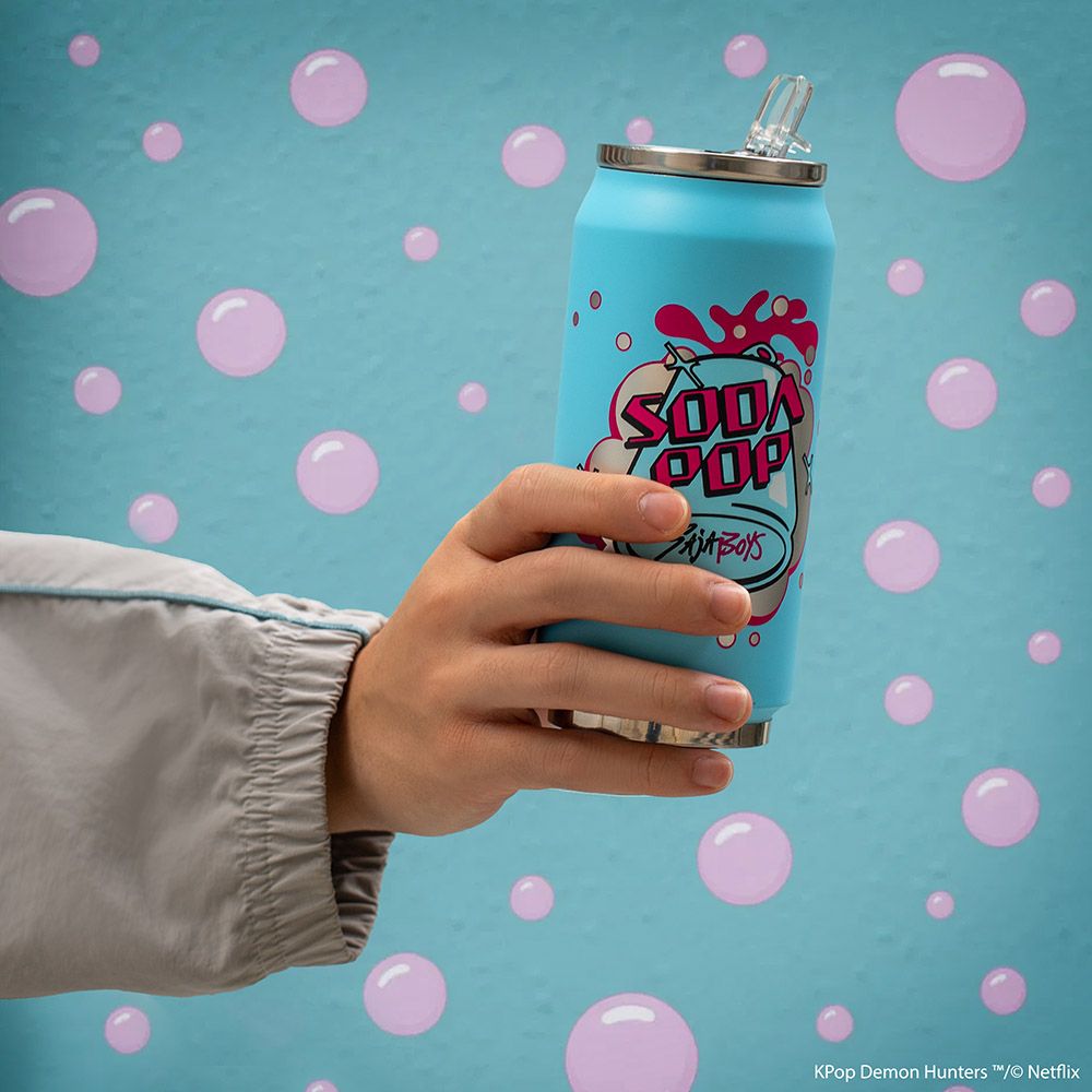 Metallic Cup with straw Hot&Cold 500ml K-POP DEMON HUNTERS Soda Pop Can