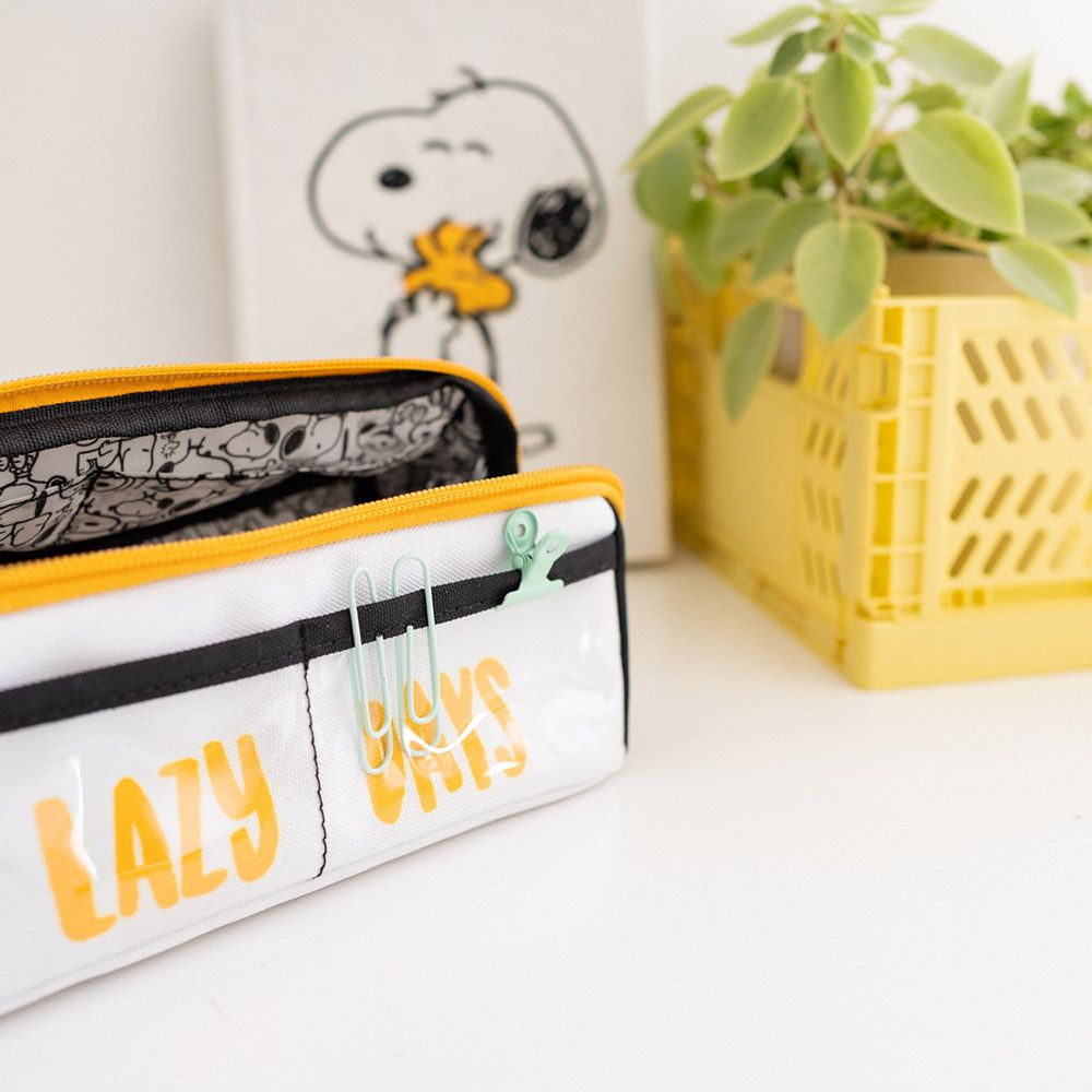 Double Rectangular Case SNOOPY Lazy Days