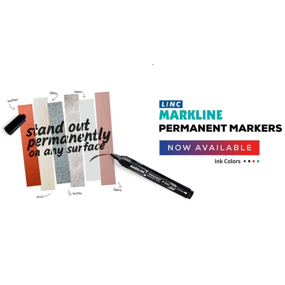 Permanent Marker LINC Markline/green 10pcs