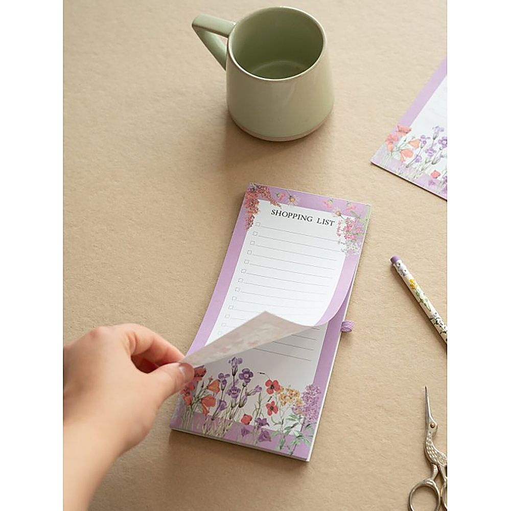 Notes Pad 6sh with Magnet & Pencil BOTANICAL Wild Flowers by Kokonote