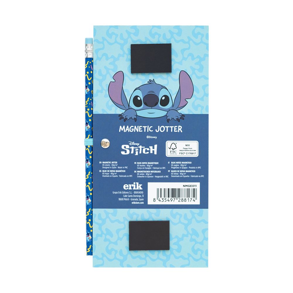 Notes Pad 65sh with Magnet & Pencil DISNEY Stitch Tropical