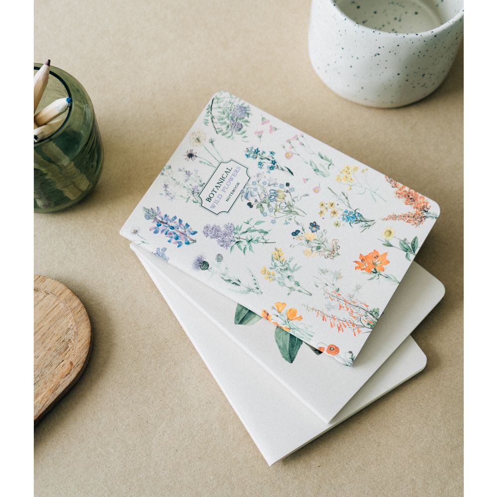 Pack of 3 Notebooks Α6/10X15 BOTANICAL Wild Flowers by Kokonote