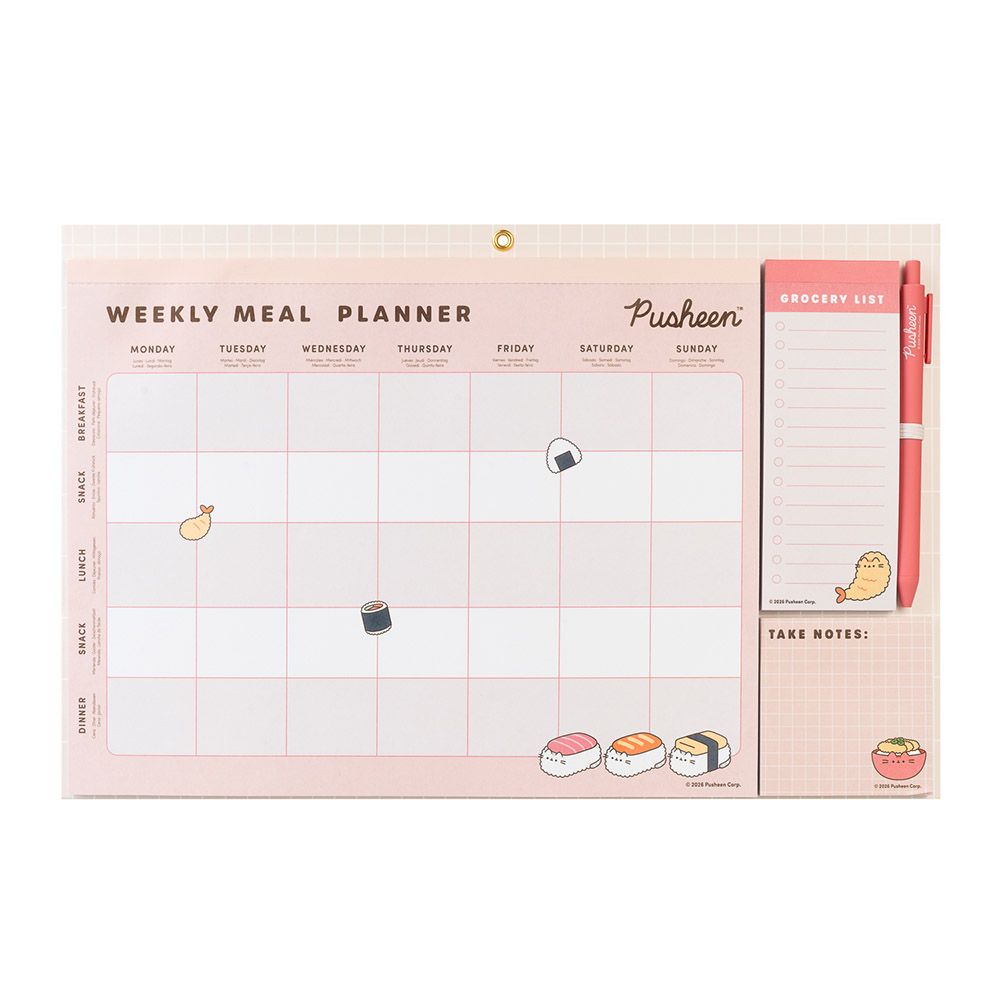 Magnetic Planner PUSHEEN Sushi Roll