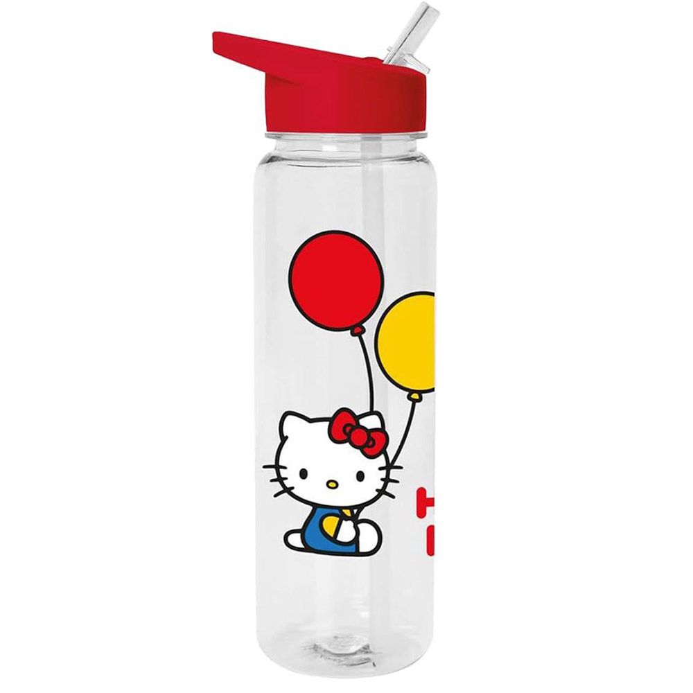 Πλαστικό Μπουκάλι με Καλαμάκι 500ML HELLO KITTY (BALLOONS)