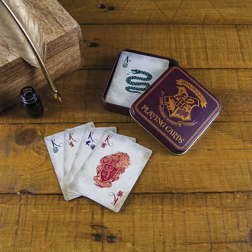 Playing Cards In Metallic Case HARRY POTTER Hogwarts