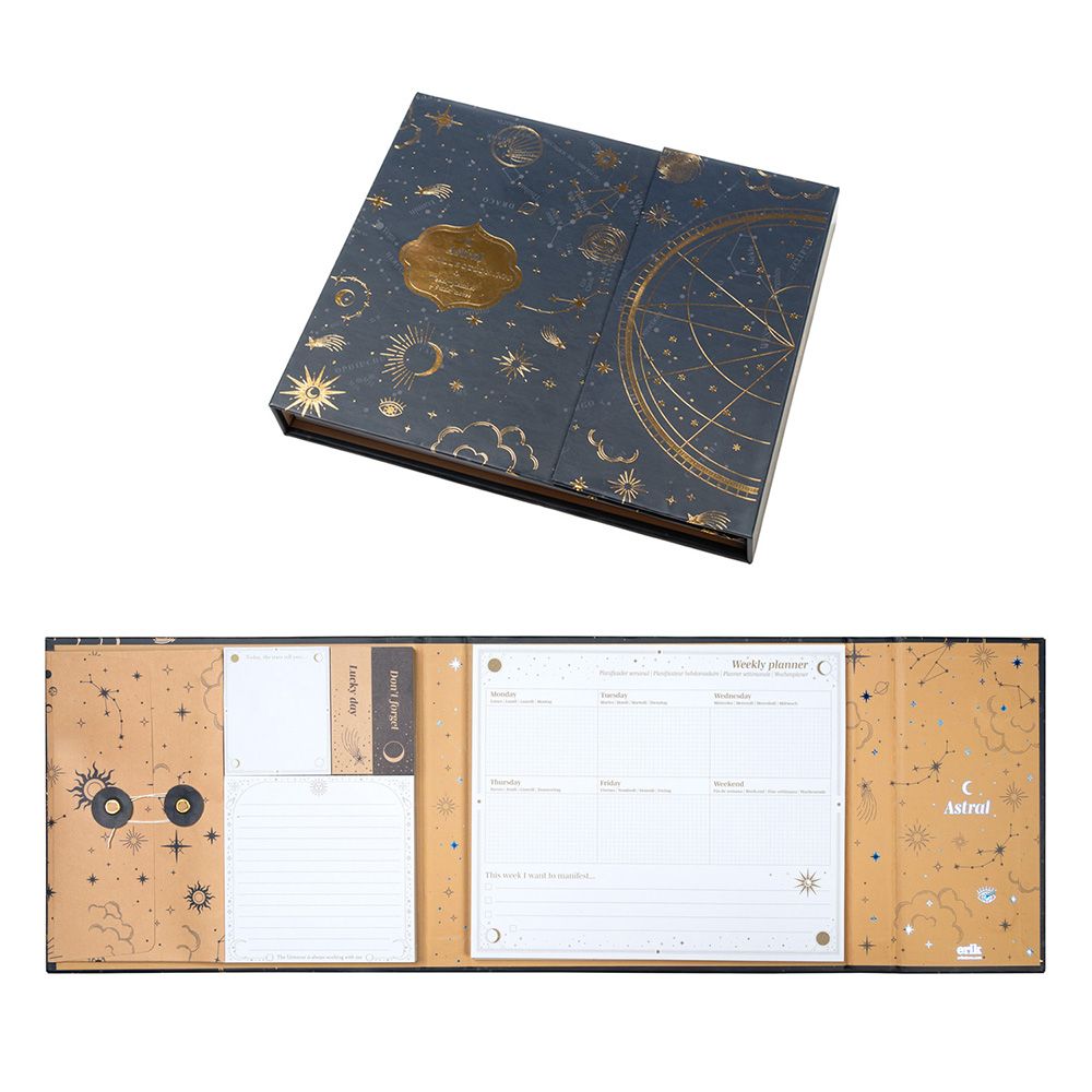 Weekly Planner Notepad 19Χ17cm with Sticky Notes ASTRAL