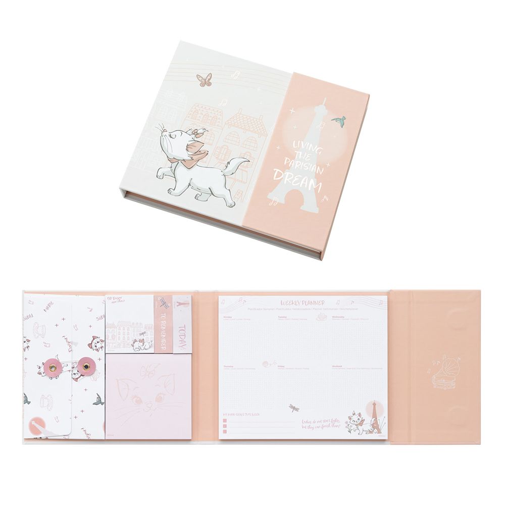 Weekly Planner Notepad 19Χ17cm with Sticky Notes DISNEY The Aristocats Bonjour Marie