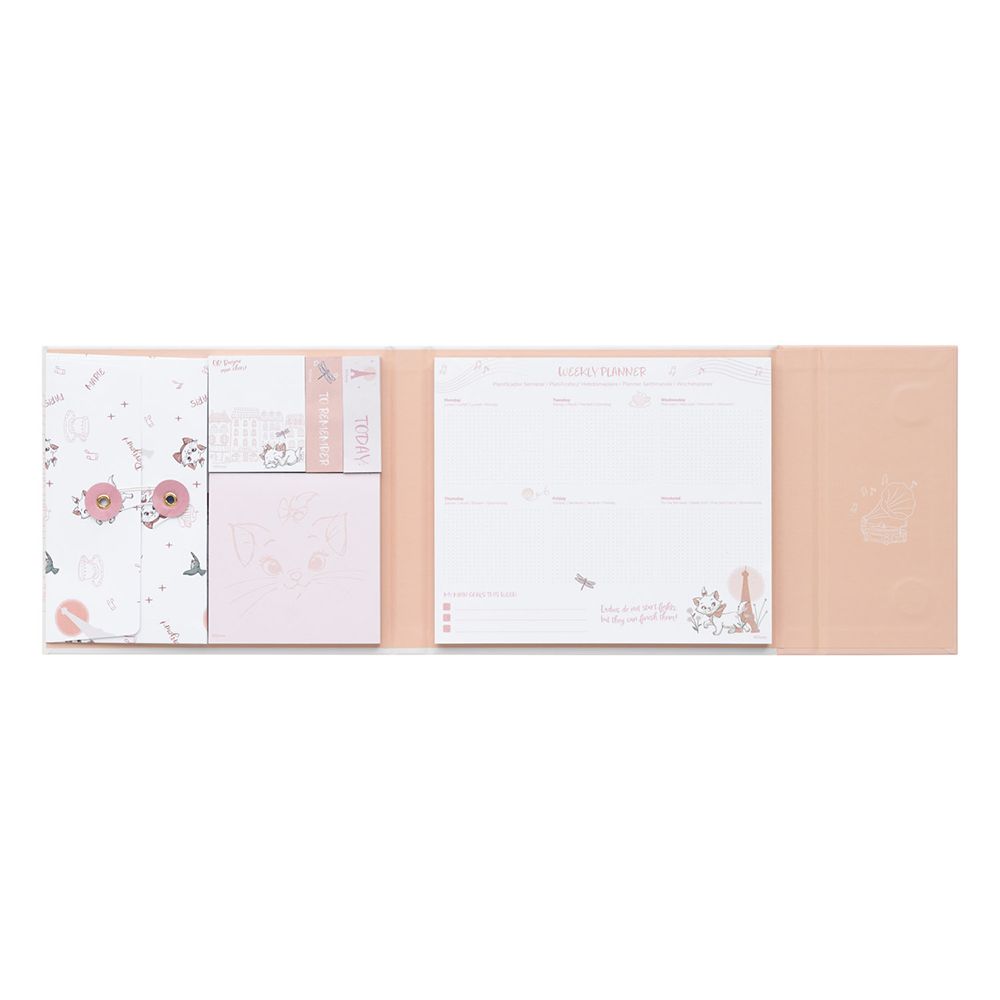 Weekly Planner Notepad 19Χ17cm with Sticky Notes DISNEY The Aristocats Bonjour Marie