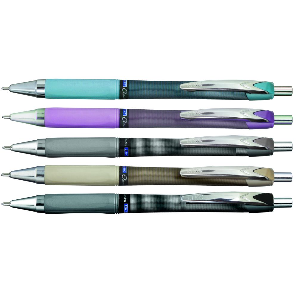 Ball pen LINC Elantra/blue, 12pcs box, 5 metallic colors