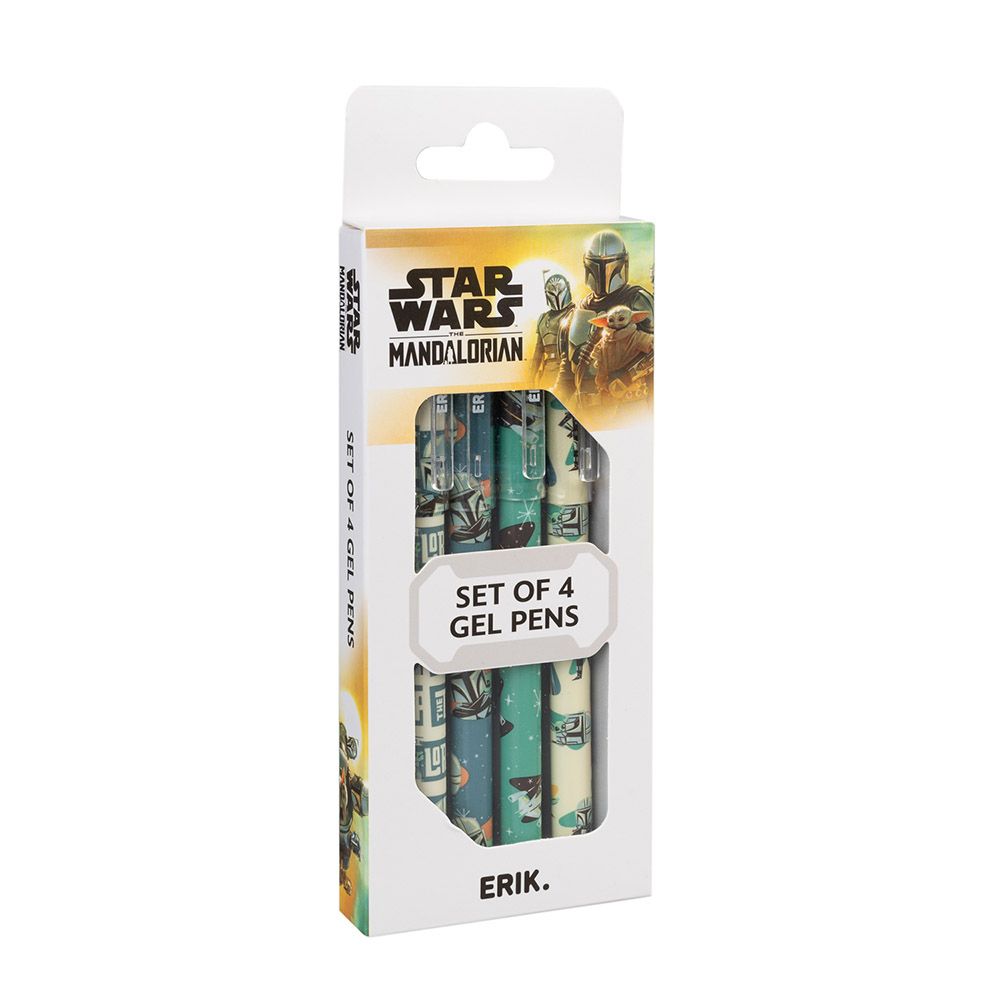 Στυλό που σβήνει σε 4 Χρώματα Σετ 4 τεμαχίων STAR WARS THE MANDALORIAN
