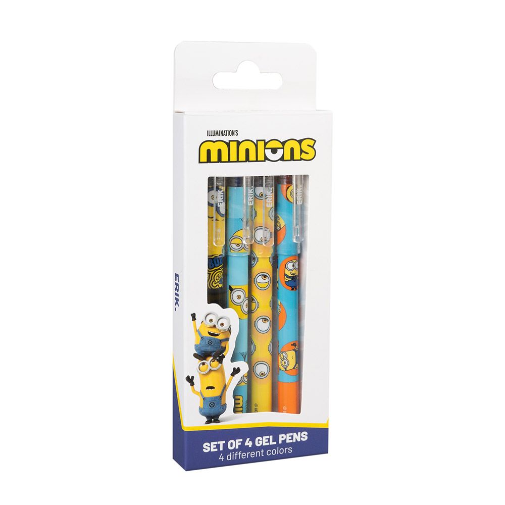 Στυλό που σβήνει σε 4 Χρώματα Σετ 4 τεμαχίων MINIONS