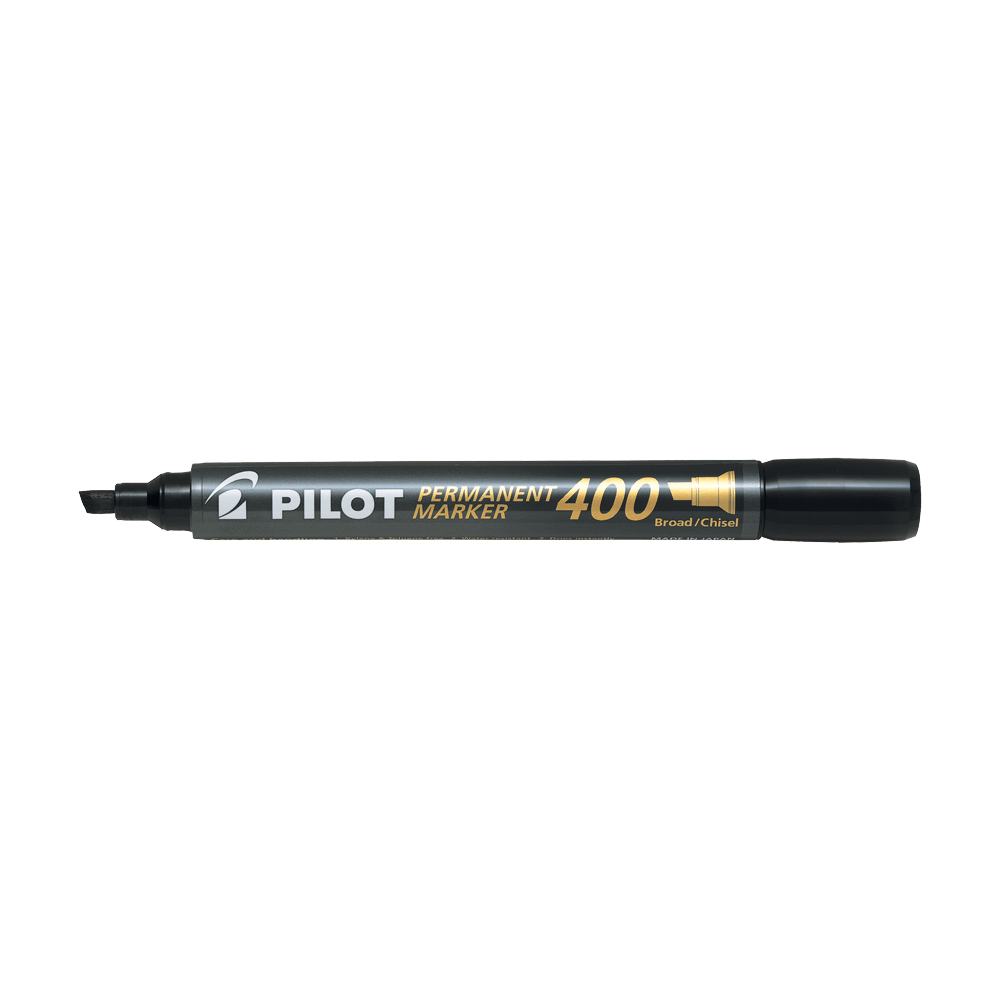 Permanent Marker PILOT 400 Broad Black 4,5mm Chisel, Pack of 20pcs (15+5 free)