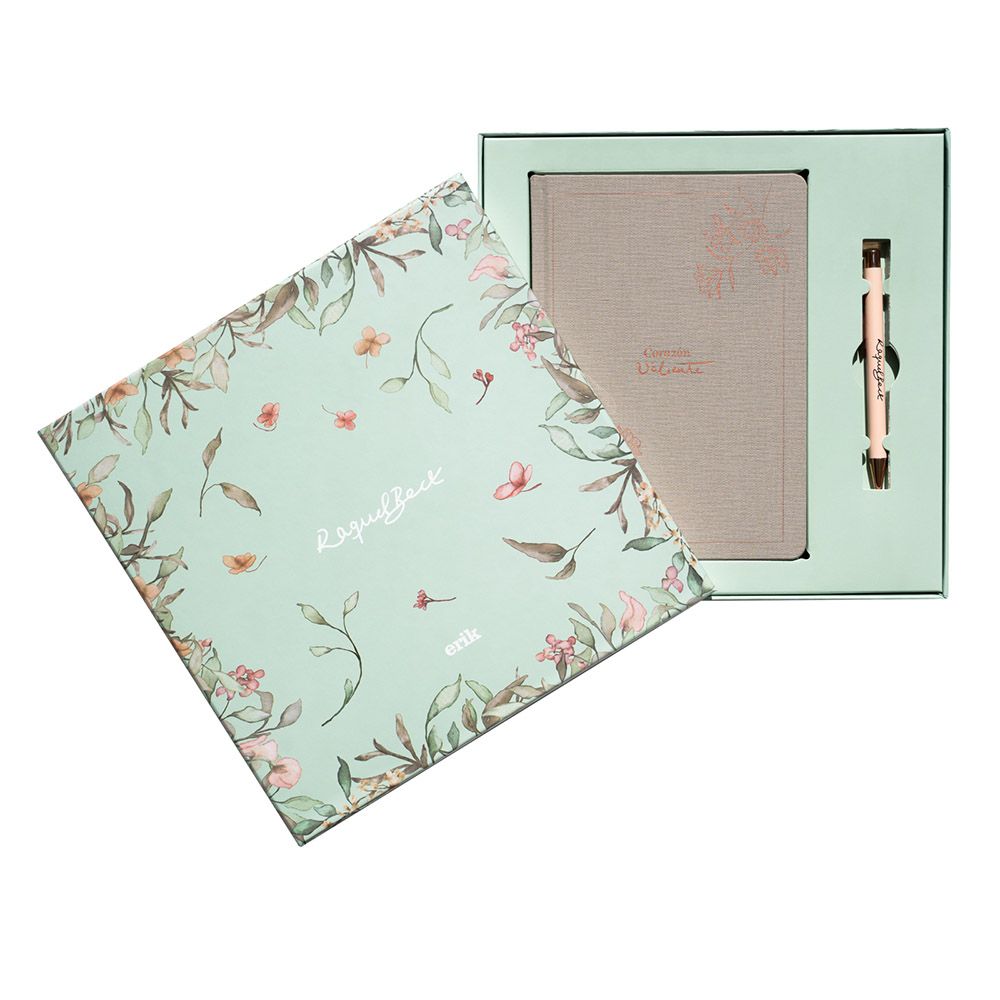 Premium Notebook A5 with 96sh of 100gr and Pen RAQUEL BECK