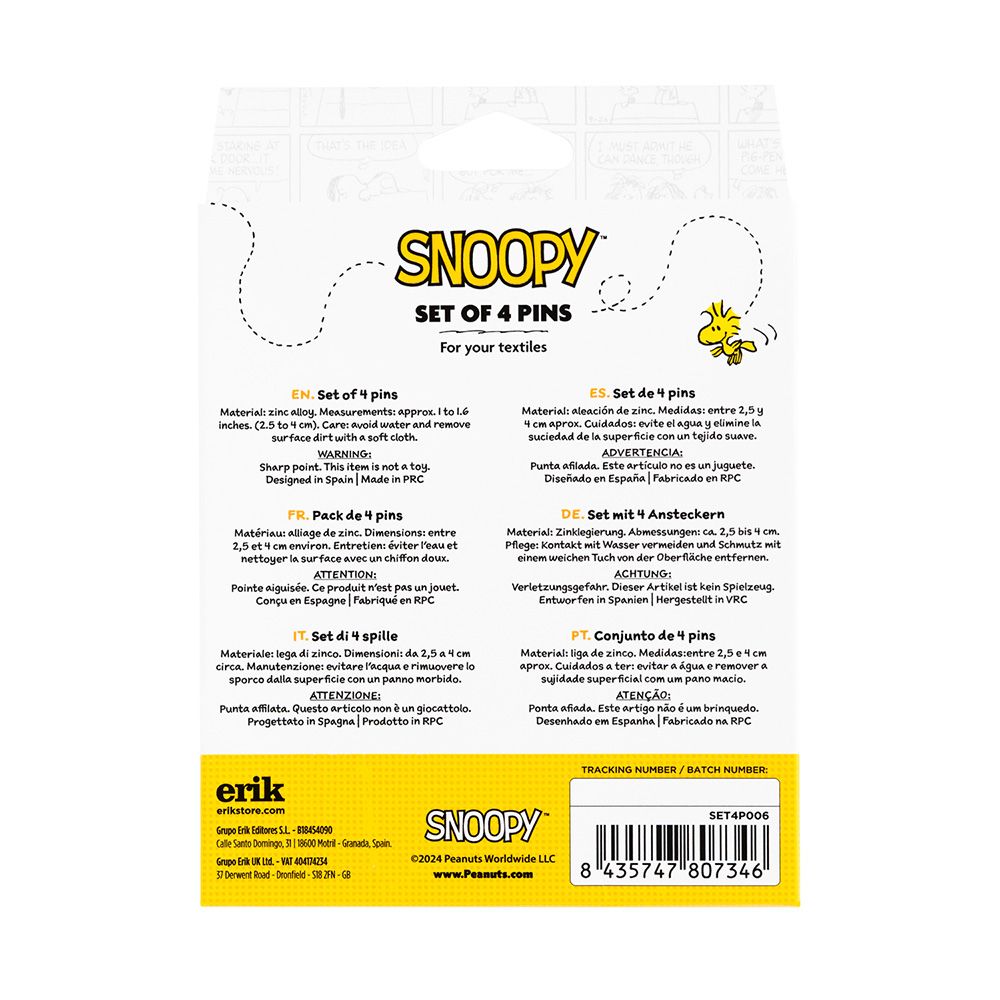 4 Badge Pack SNOOPY