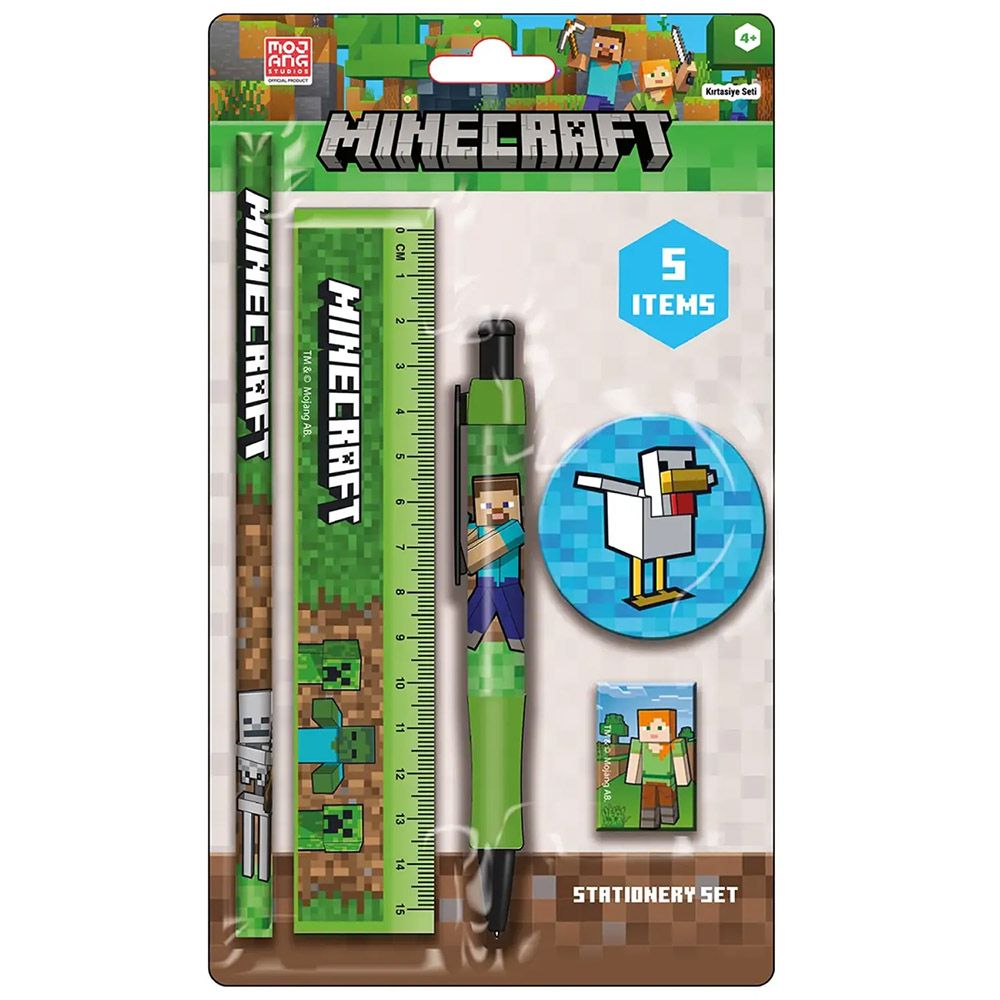 Stationery Kit 5 Pieces MINECRAFT Chicken