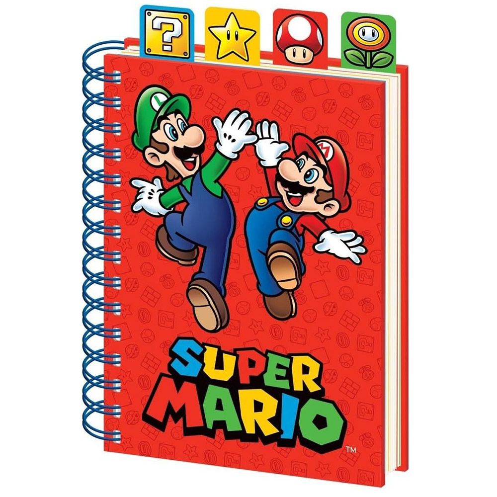 Notebook A5/15Χ21 Wire-O NINTENDO Super Mario