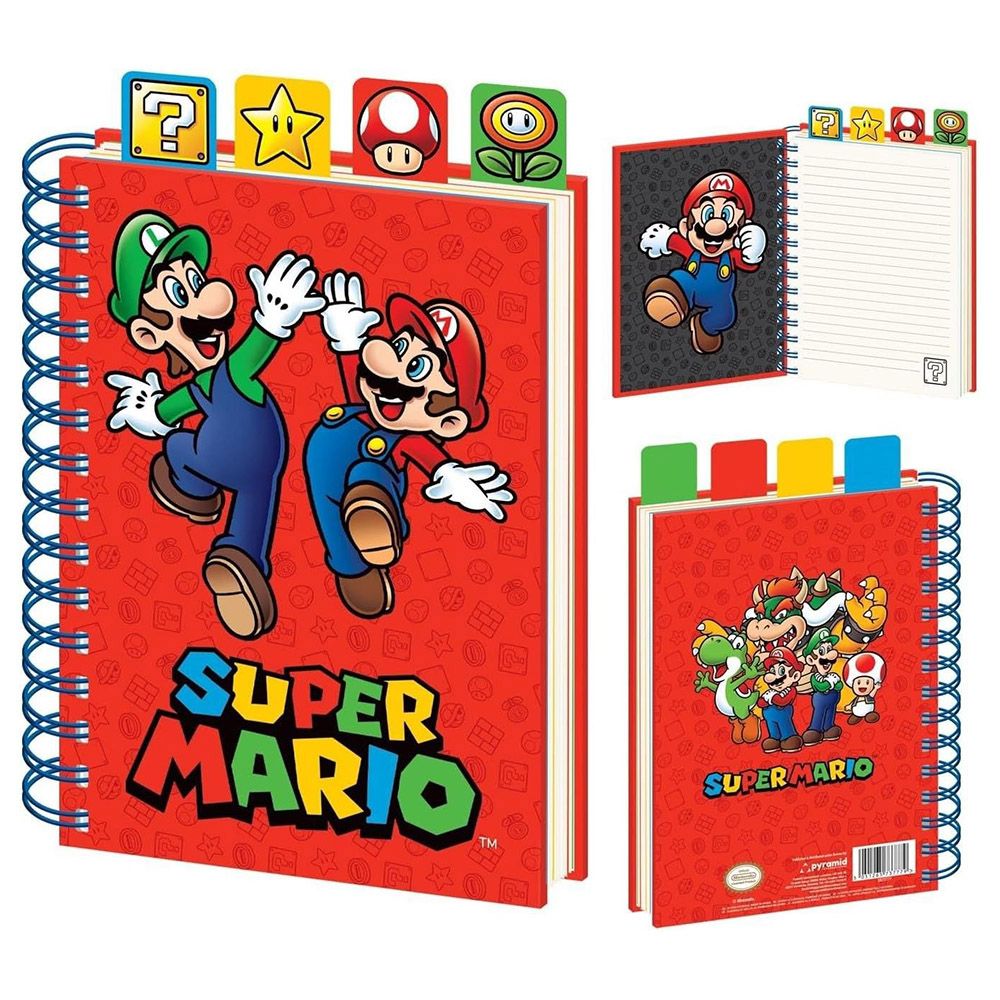 Notebook A5/15Χ21 Wire-O NINTENDO Super Mario