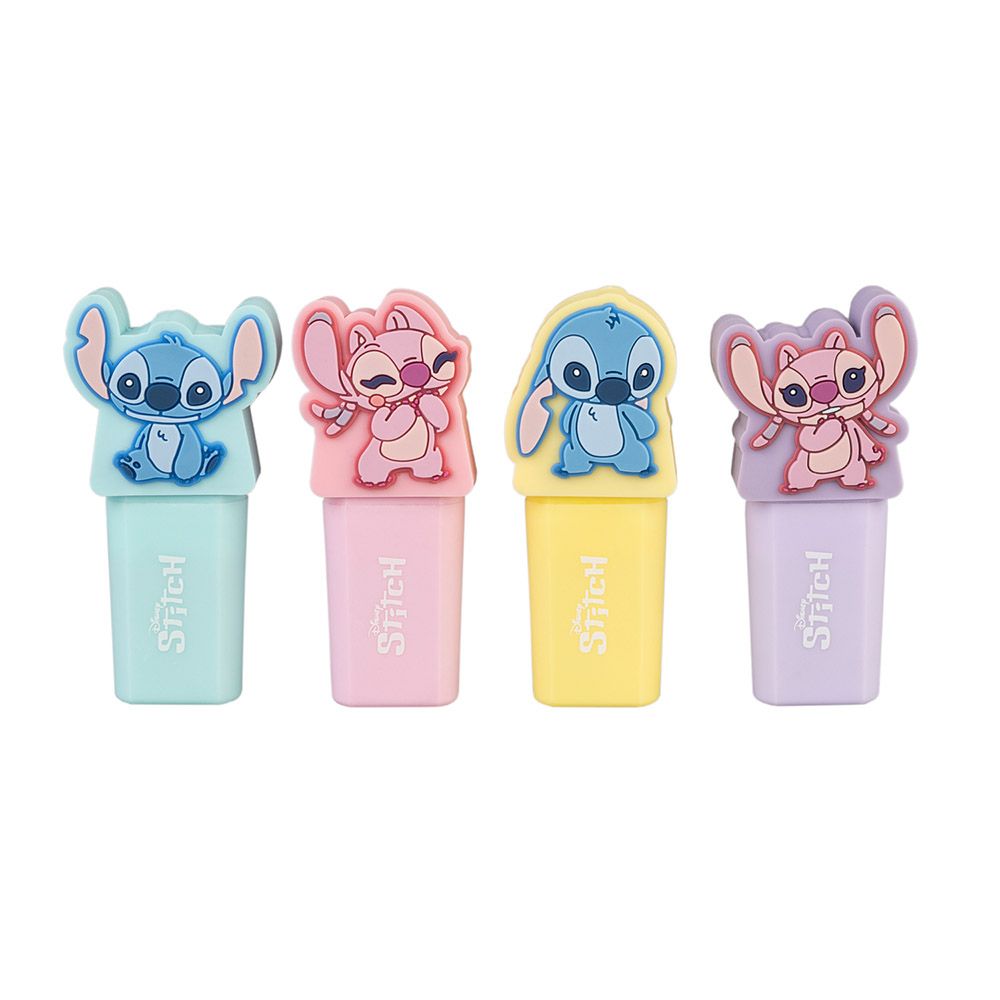 Σετ 4 Υπογραμμιστές (Highlighters) με 3D Topper DISNEY STITCH