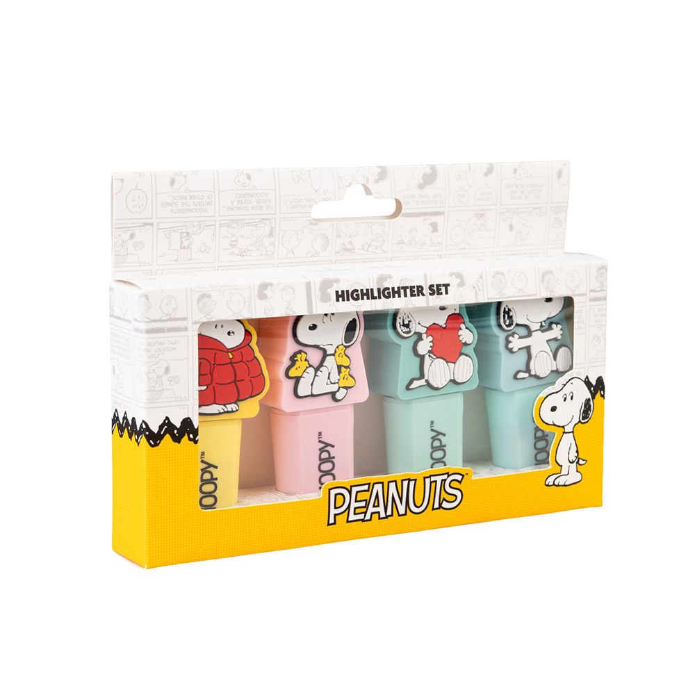 Σετ 4 Υπογραμμιστές (Highlighters) με 3D Topper SNOOPY