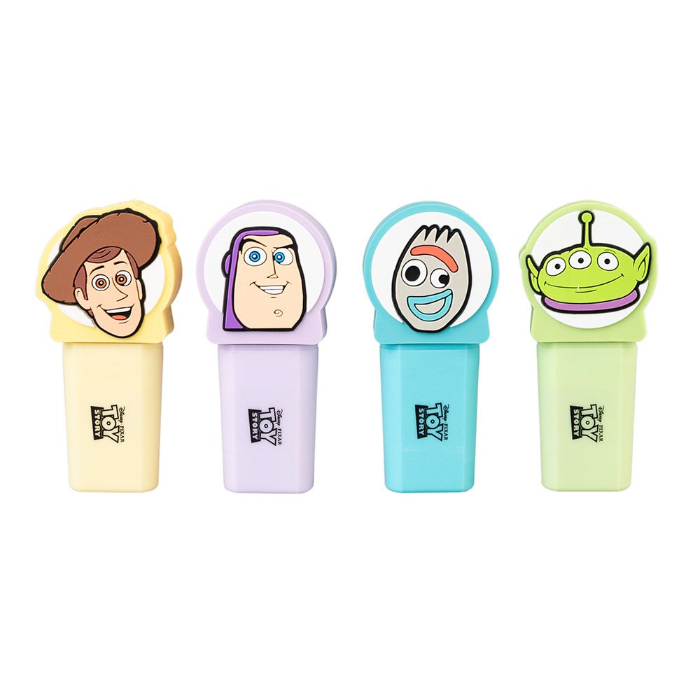 Set of 4 Highlighters with 3D Topper DISNEY PIXAR TOY STORY