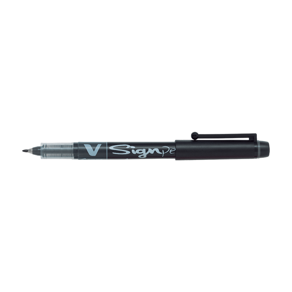 Writing Marker PILOT V-SIGN Medium Black, Pack of 12pcs