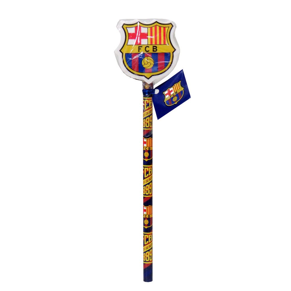 Pencil with Decorated Eraser Topper FC BARCELONA