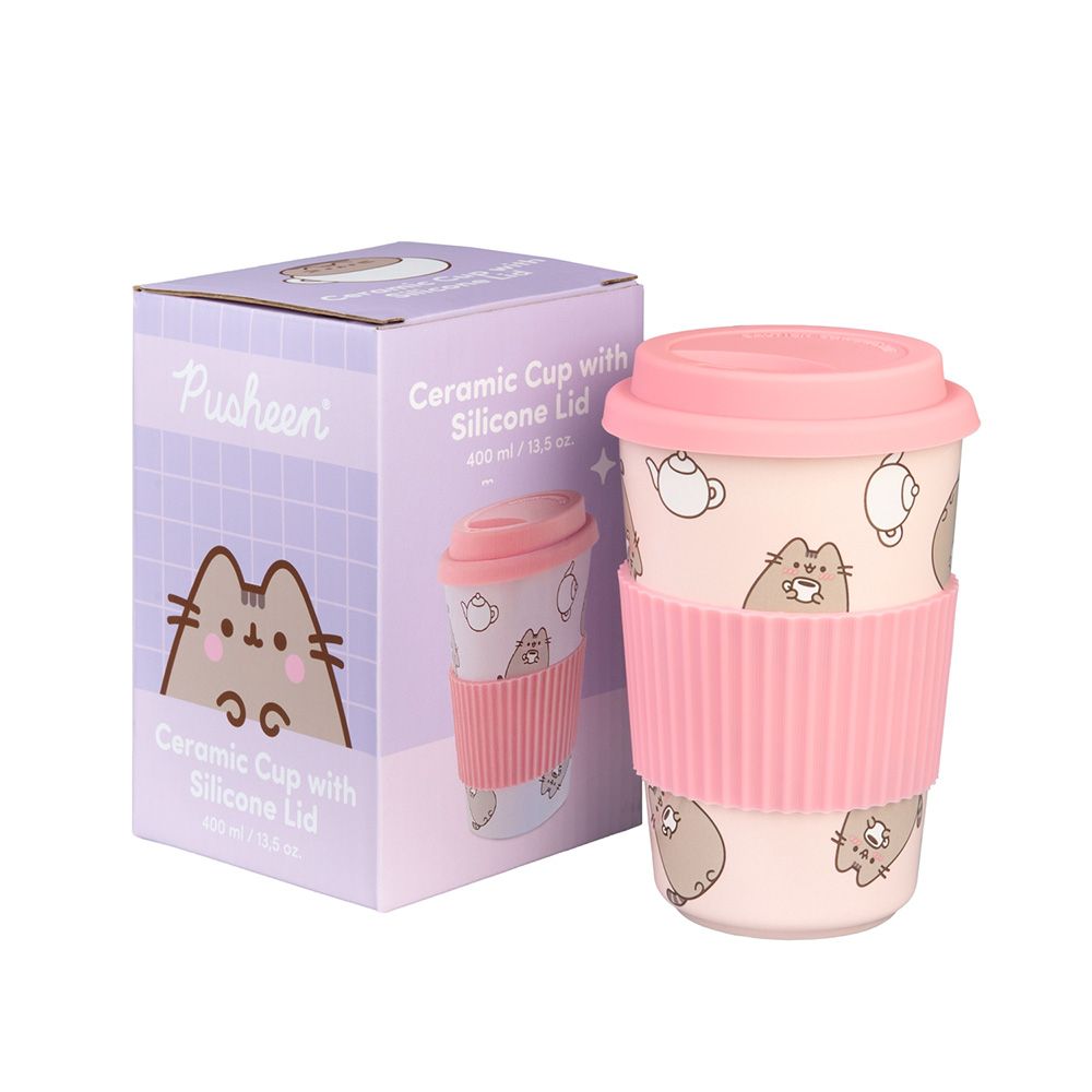 Κεραμική Κούπα Ταξιδιού 400ml με Καπάκι PUSHEEN Moments Collection