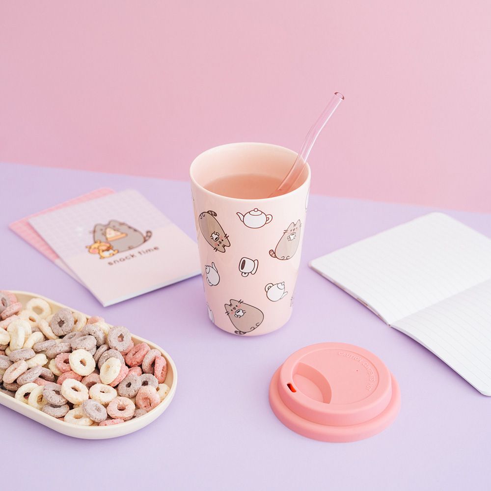 Κεραμική Κούπα Ταξιδιού 400ml με Καπάκι PUSHEEN Moments Collection